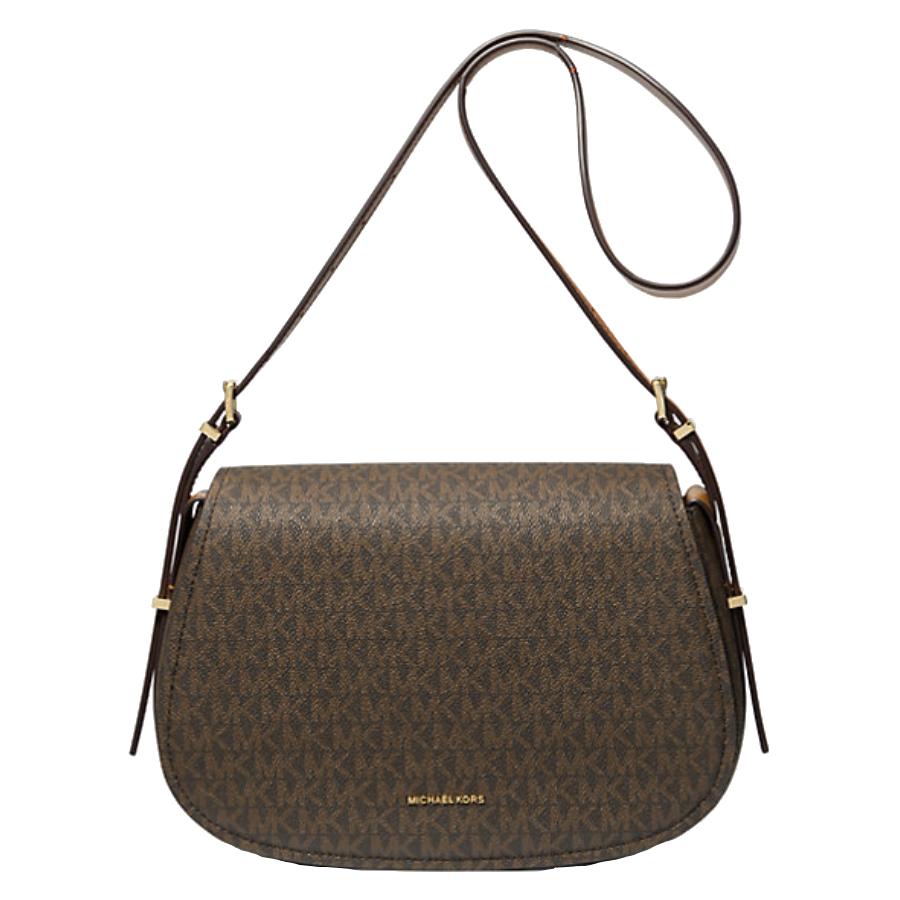 Lydia Signature Logo Messenger Bag - Brown/Acorn - Medium