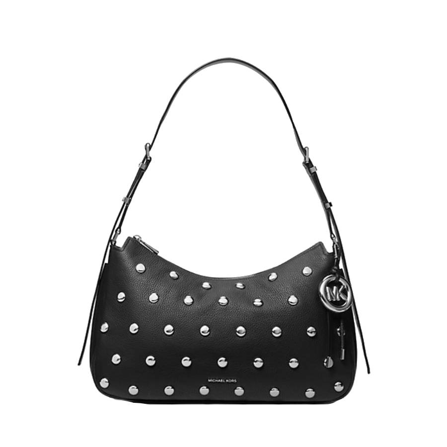 Nolita Studded Leather Shoulder Bag - Black - Medium