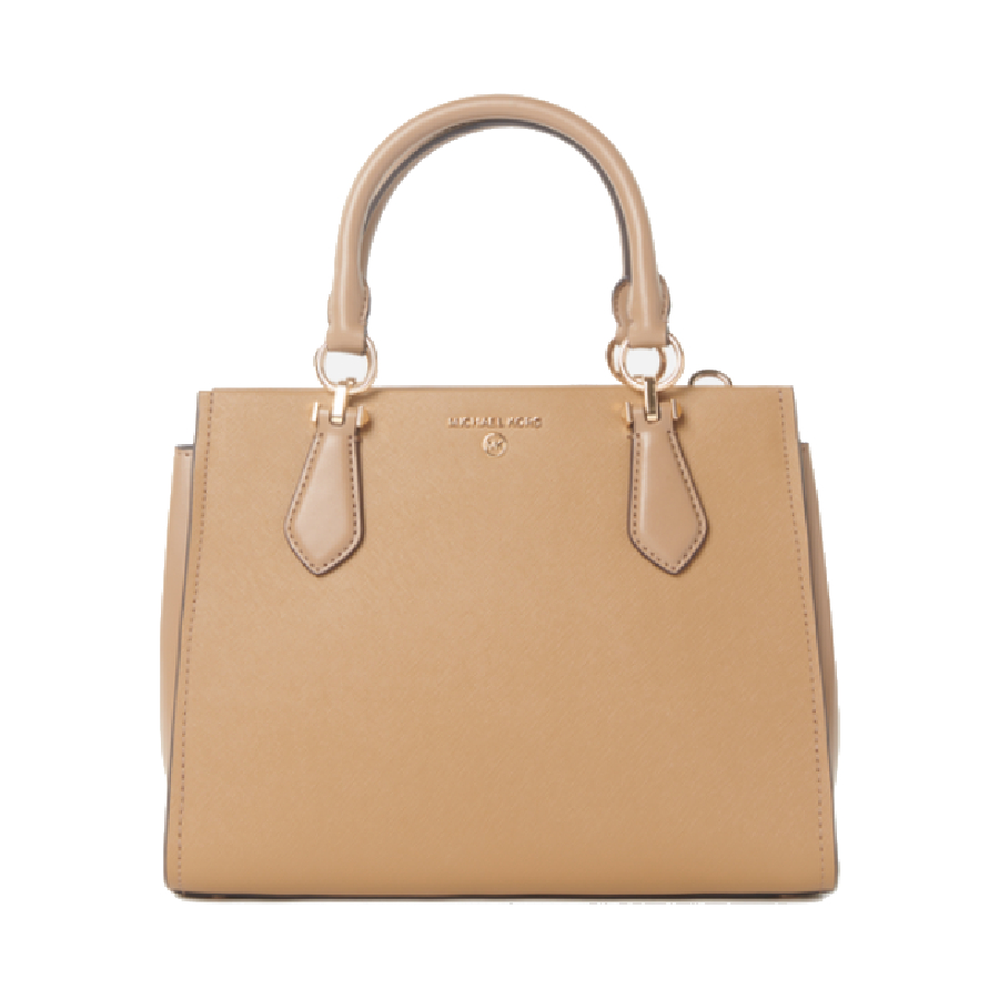 Marilyn Saffiano Leather Satchel - Husk - Medium