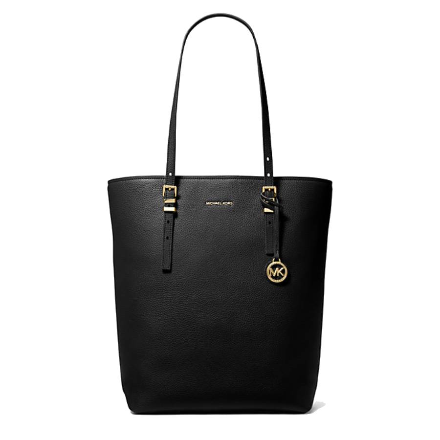 Sac cabas Quinn en cuir grainé - Grand - Noir