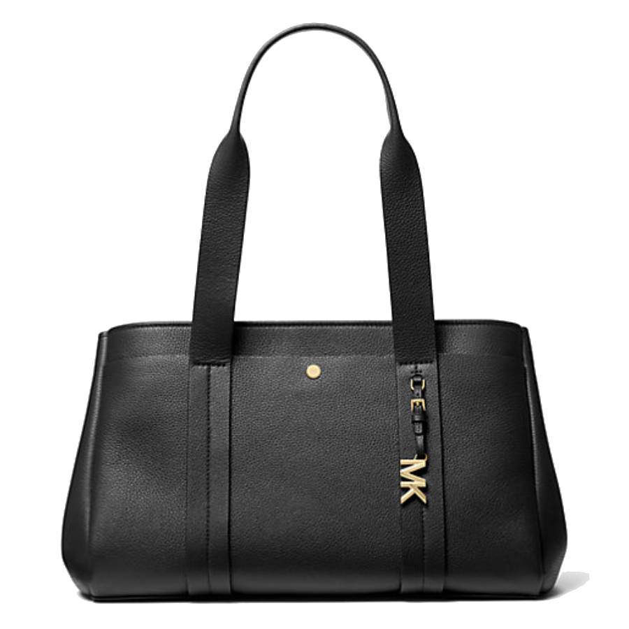 Sac fourre-tout Romee en cuir grainé - Noir - Grand