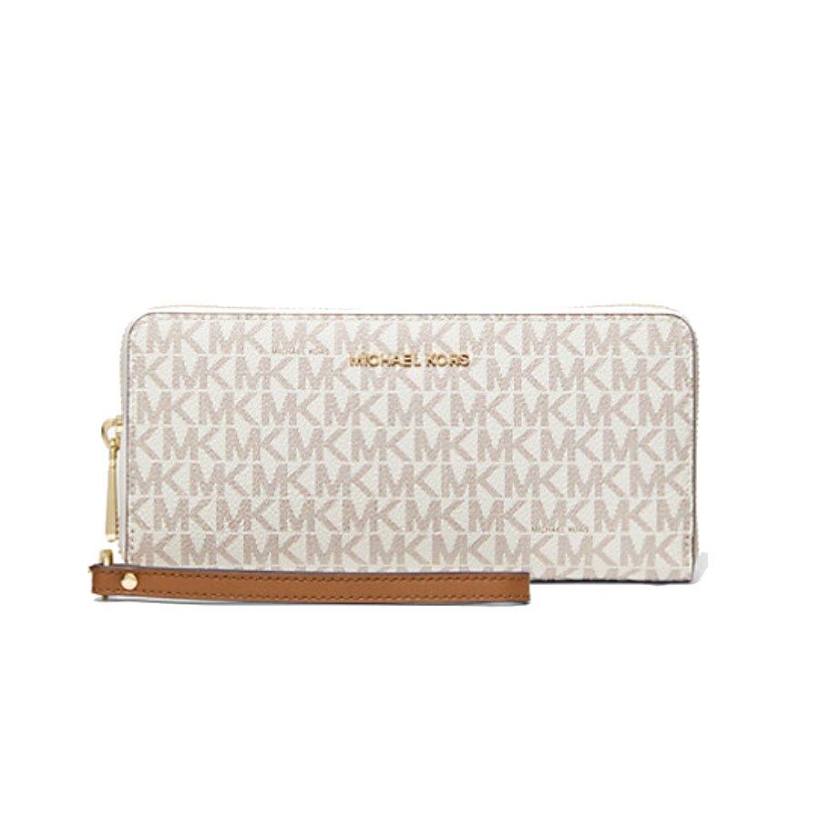 Jet Set Large Logo Continental Wallet - Vanilla