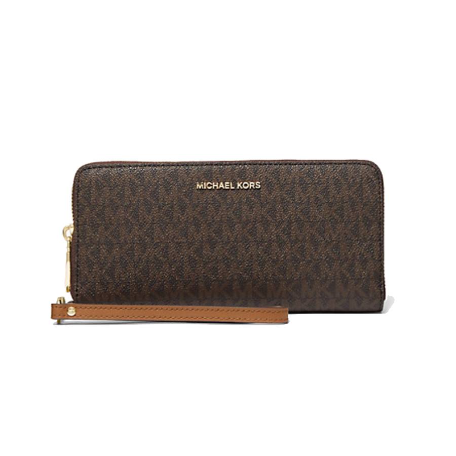 Jet Set Large Logo Continental Wallet - Brown