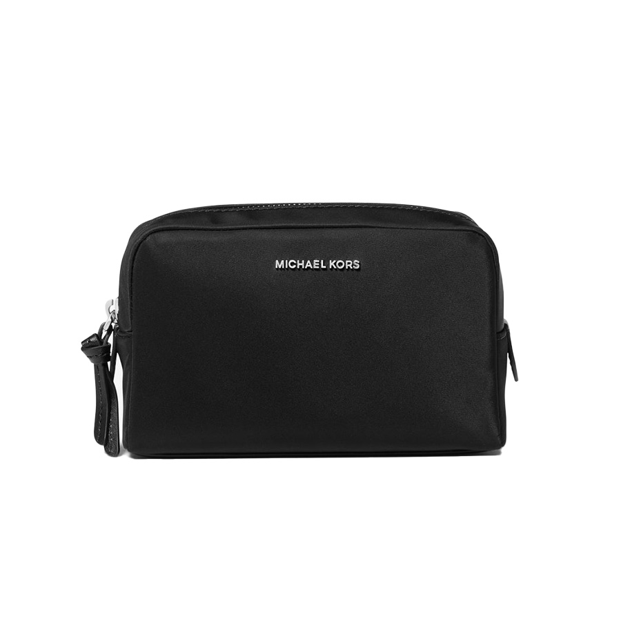 Jet Set Recycled Nylon Travel Pouch - Black - Medium