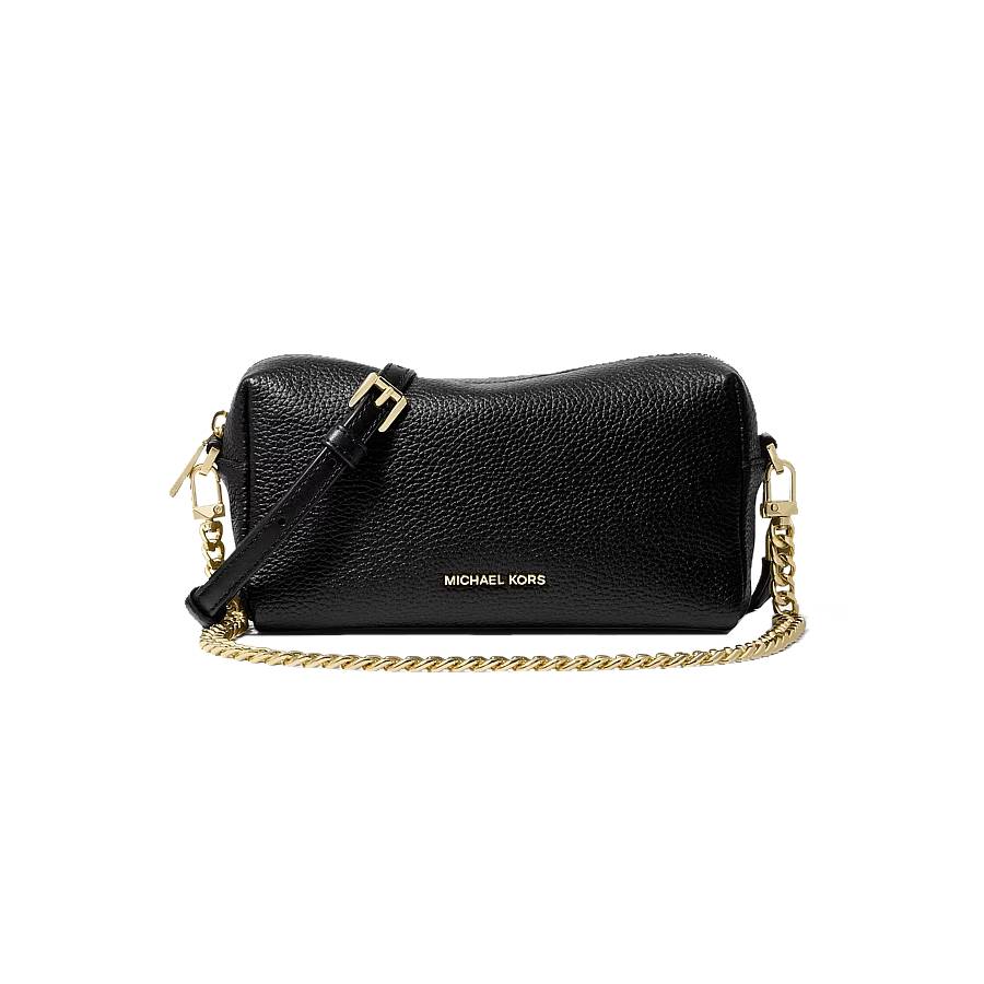 Bryant Small Pebbled Leather Crossbody Bag - Black