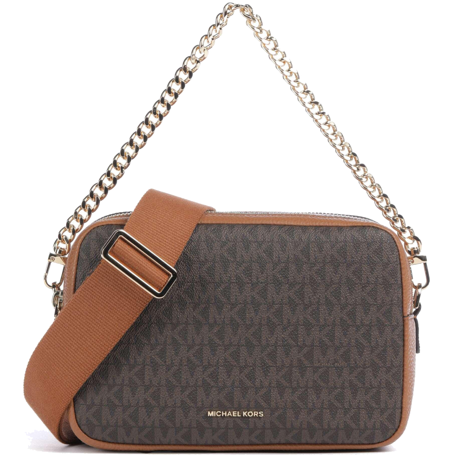 Bryant Double-zippered Crossbody Camera Bag - Brown/Acorn - Medium