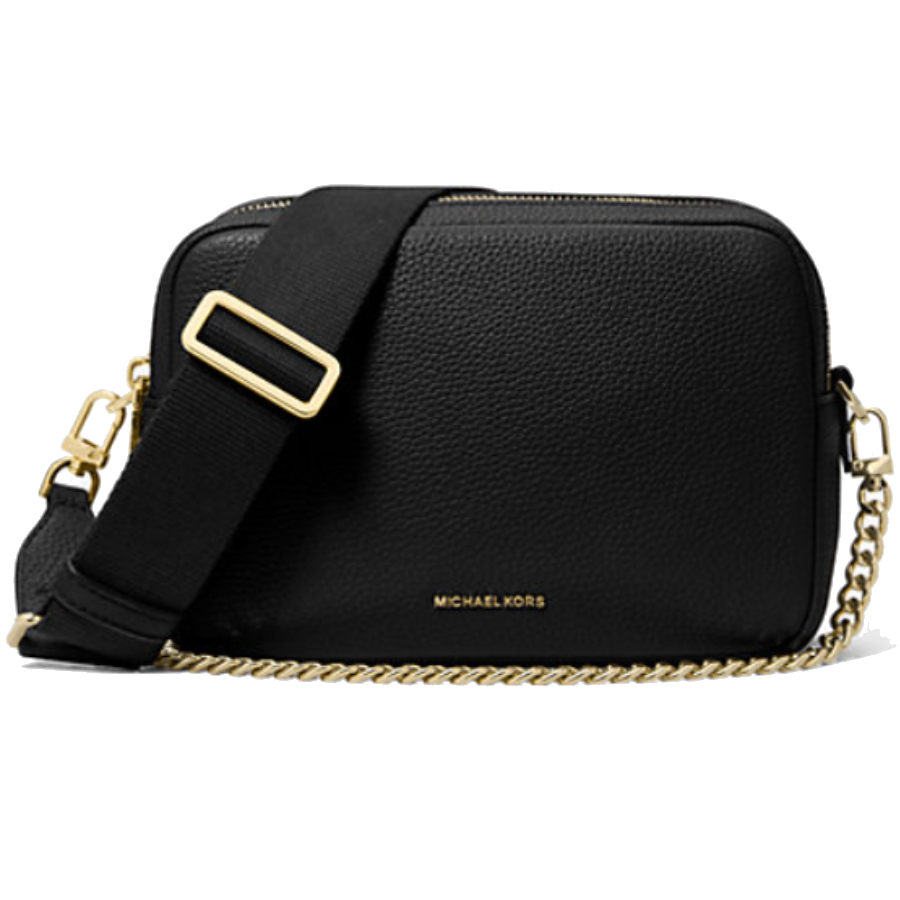 Bryant Double-zippered Crossbody Camera Bag - Black - Medium
