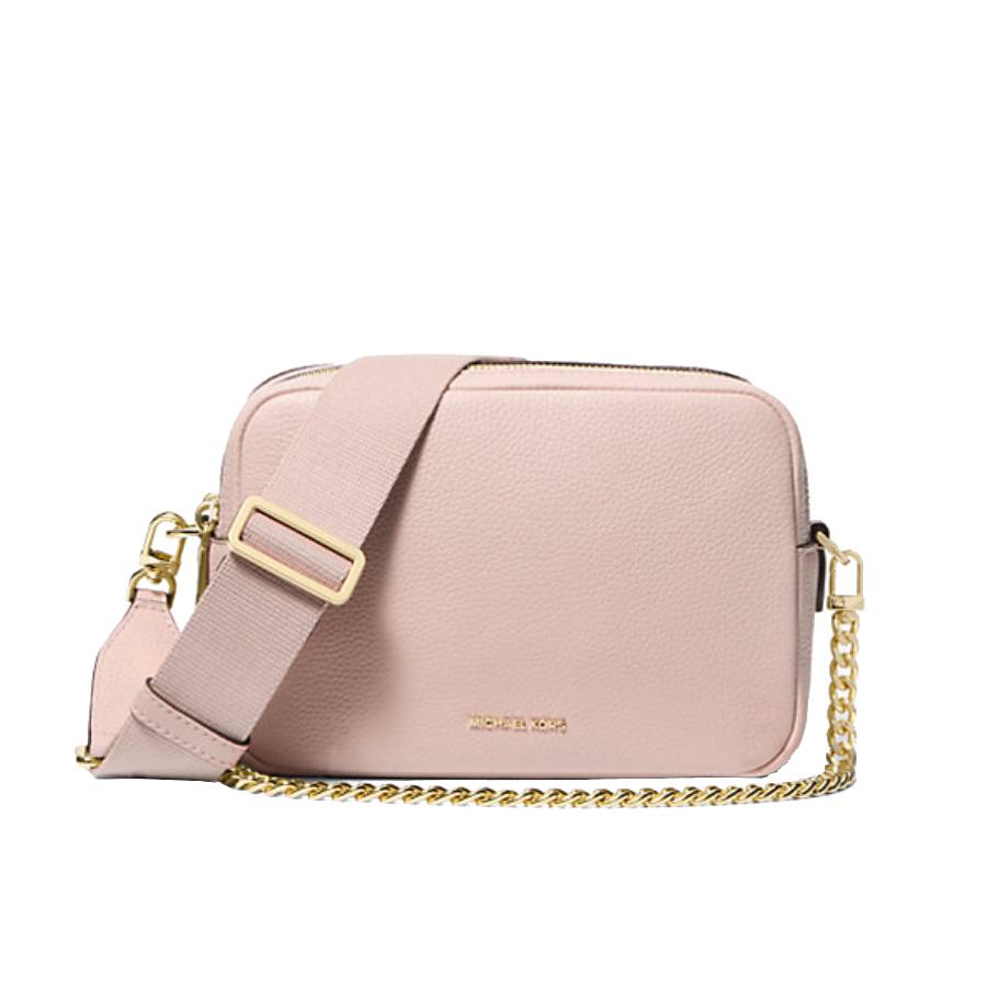 Bryant Double Zip Chain Camera Crossbody Bag - Soft Pink - Medium