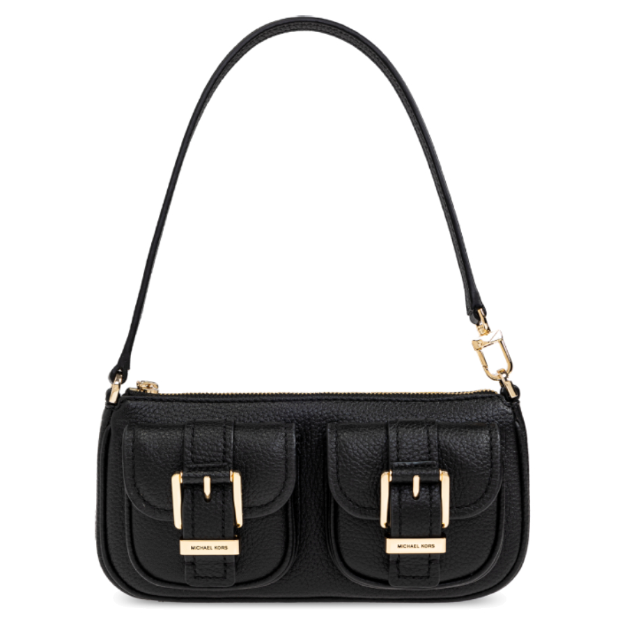Zoe Pebbled Leather Pochette - Noir -Petite