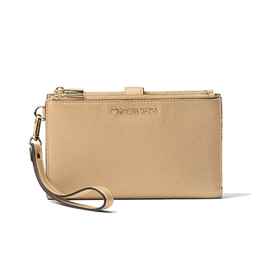 Jet Set Double Zip Wristlet - Husk