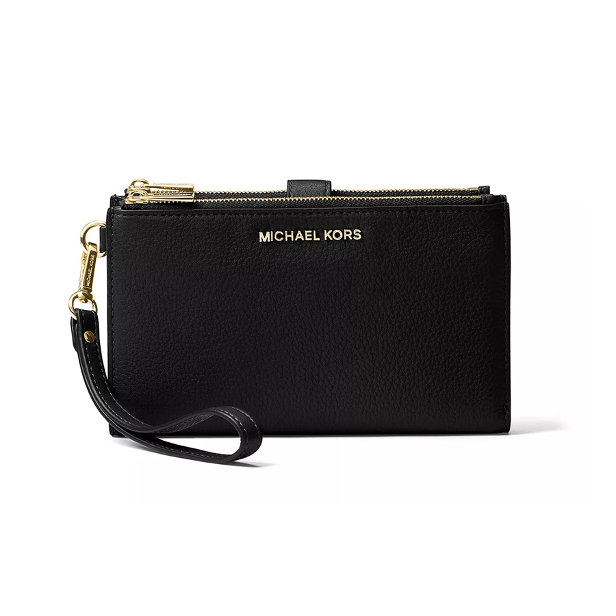 Adele Leather Smartphone Wallet - Black, Gold-Tone Hardware