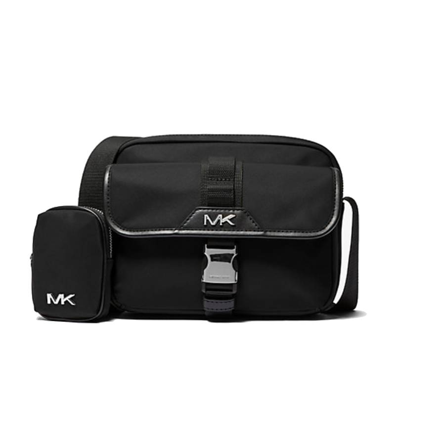 Brooklyn Recycled Nylon Utility Crossbody Bag - Black