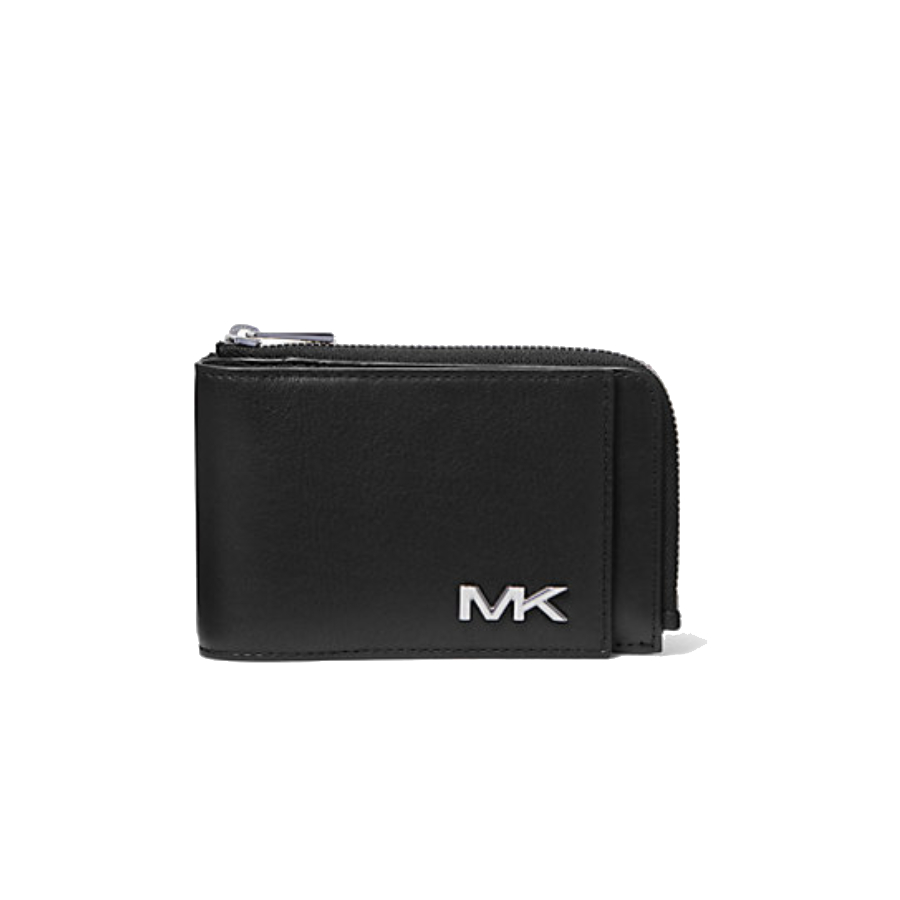 Varick Flap Zip Coin Wallet - Black