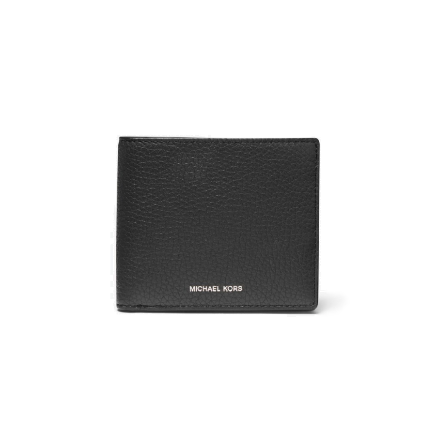 Portefeuille Hudson mince en cuir grainé - Black
