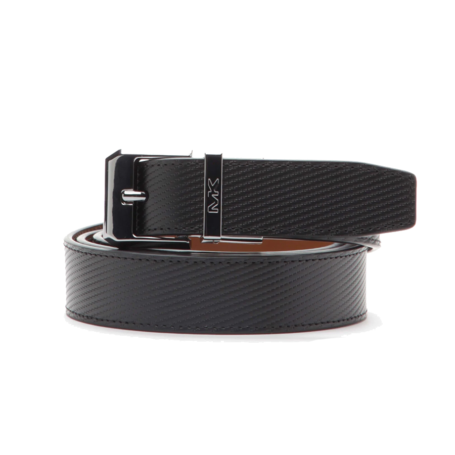 Smooth Split Leather Reversible Dress Belt - Black/Brown - 28 mm