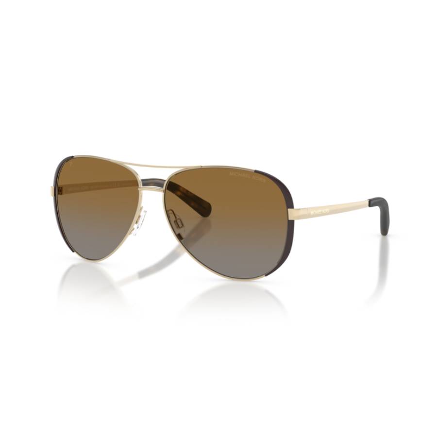 Lunettes de soleil rectangulaires polarisées Chelsea - Femmes - Doré/Marron