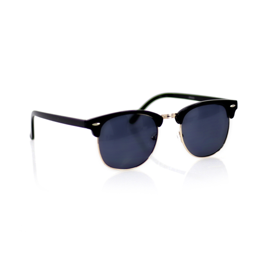 Square Browline Sunglasses - Black