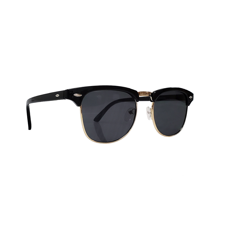 Lunettes de soleil carrées Browline - Noir