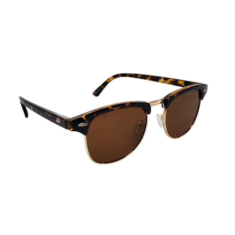 Lunettes de soleil carrées Browline - Écaille de tortue / Brun