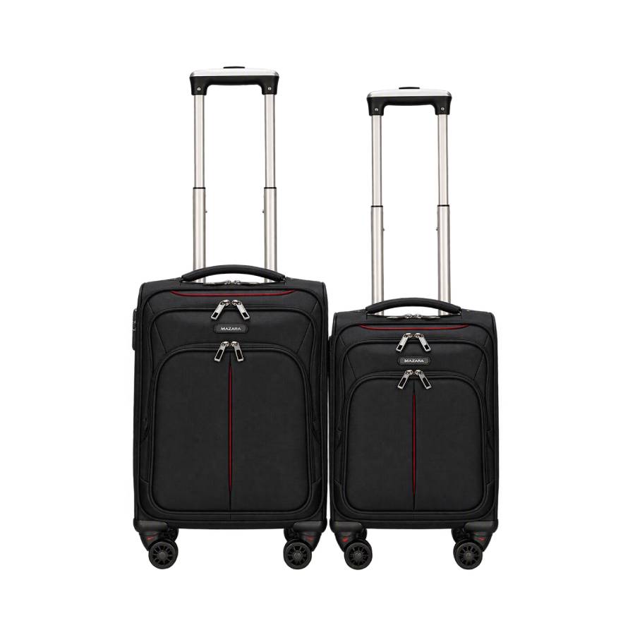 Soft Side Carry On Luggage Set - Black - 2 pieces