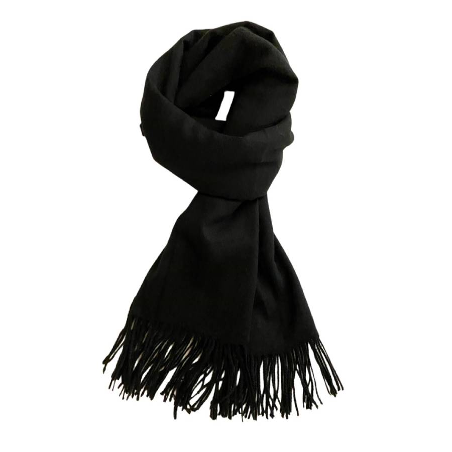 Cashmere Wool Scarf - Black