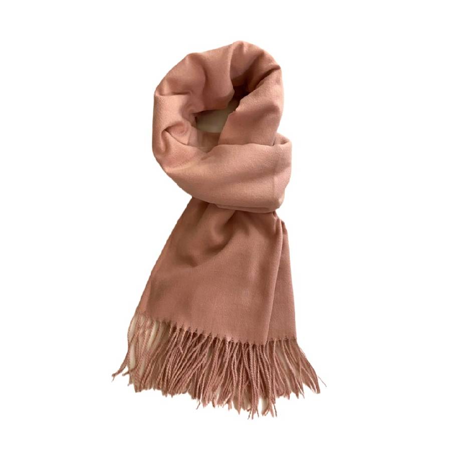 Cashmere Wool Scarf - Rose