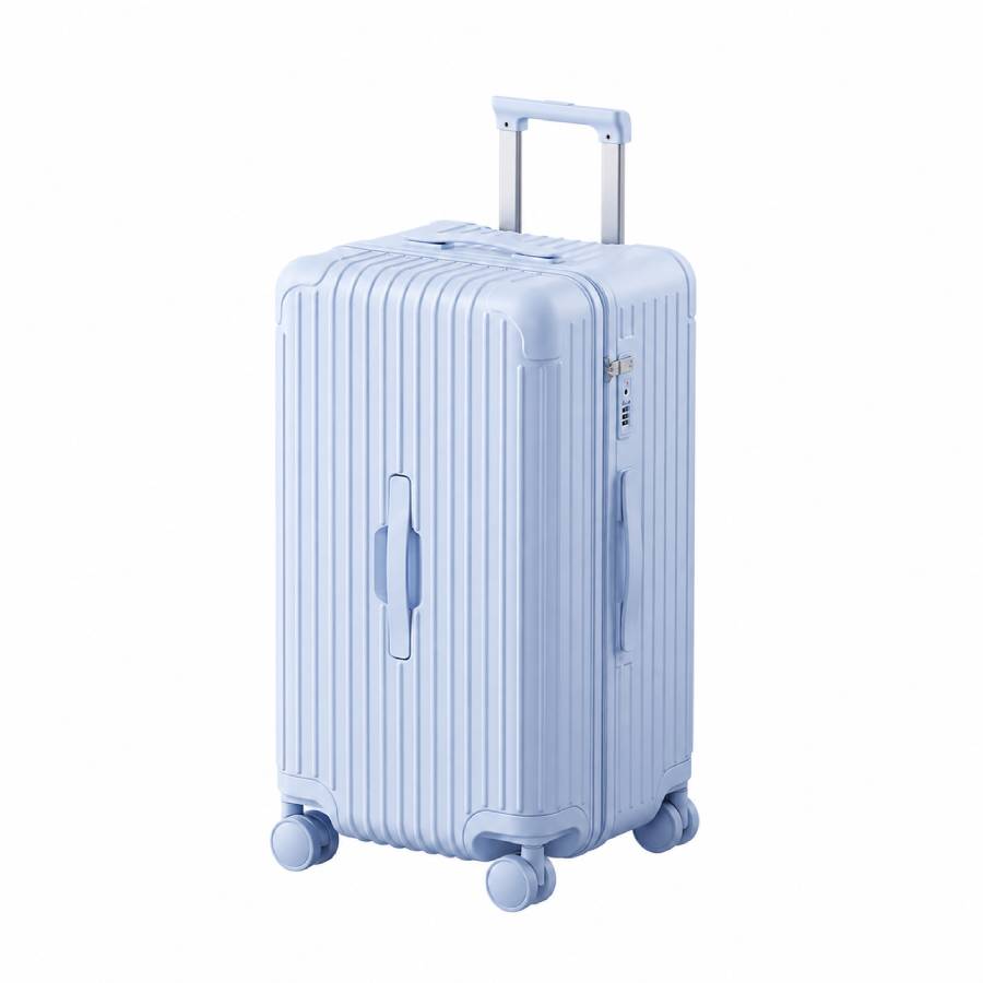Hardshell Travel Trunk Suitcase - Sky Blue