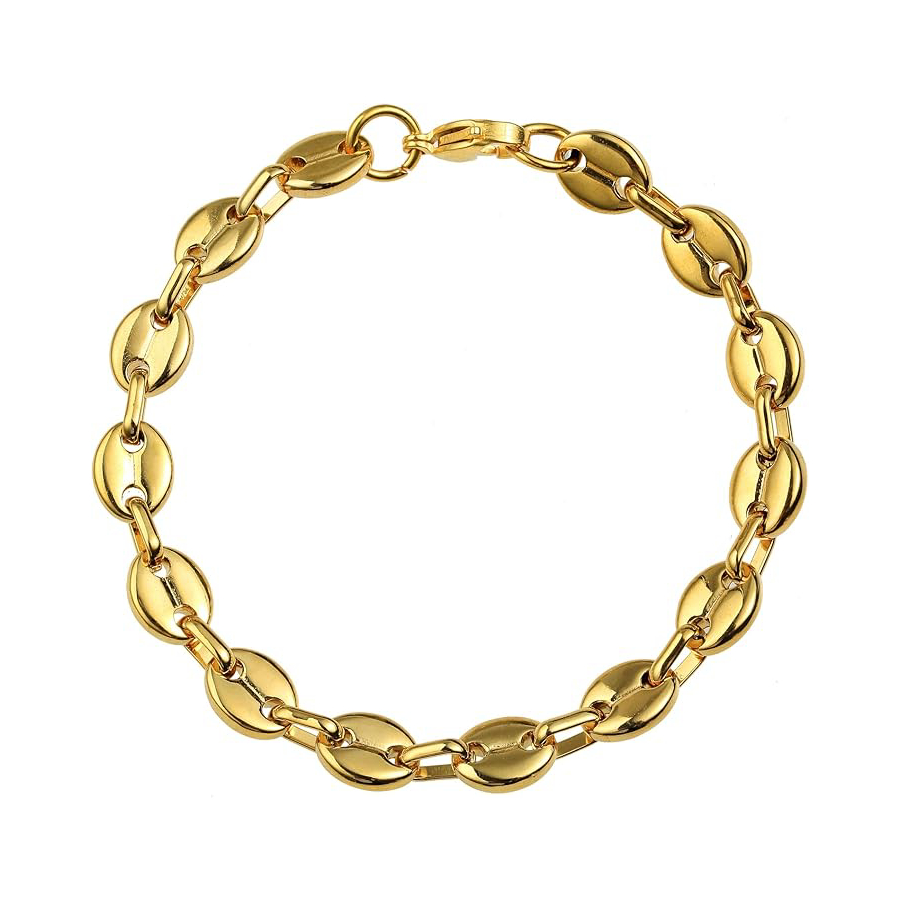 Stainless Steel Bracelet - Coffee Bean - 6mm