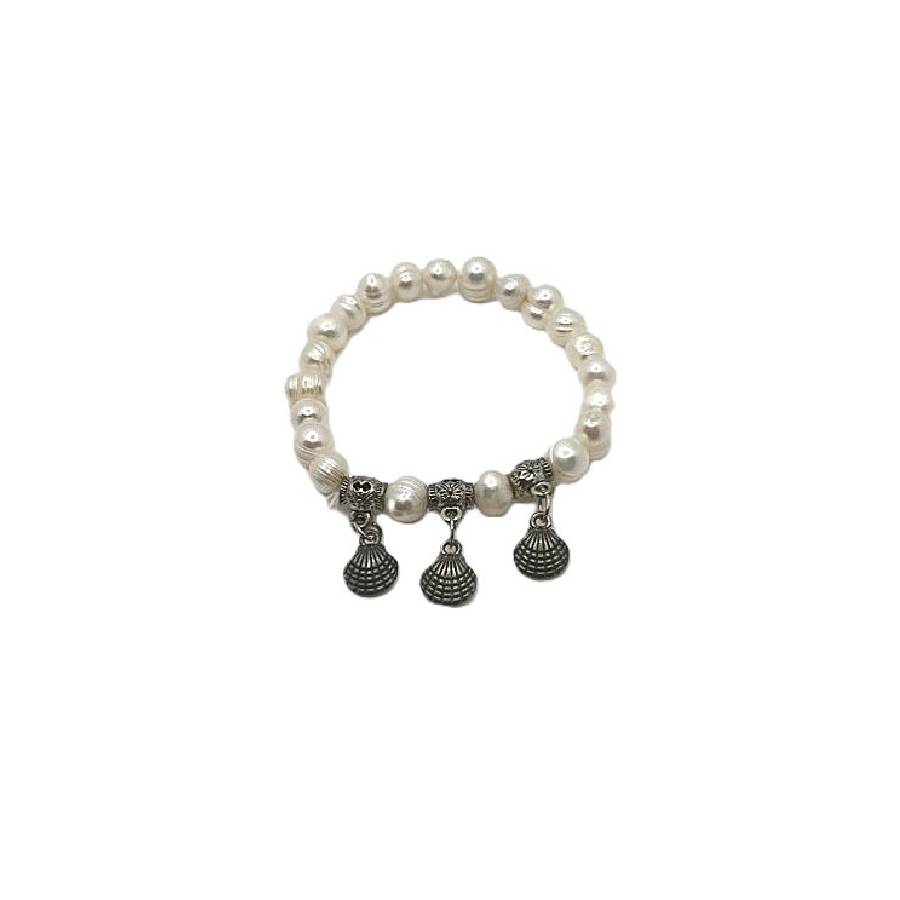Freshwater Pearl Bracelet - 3 Shell