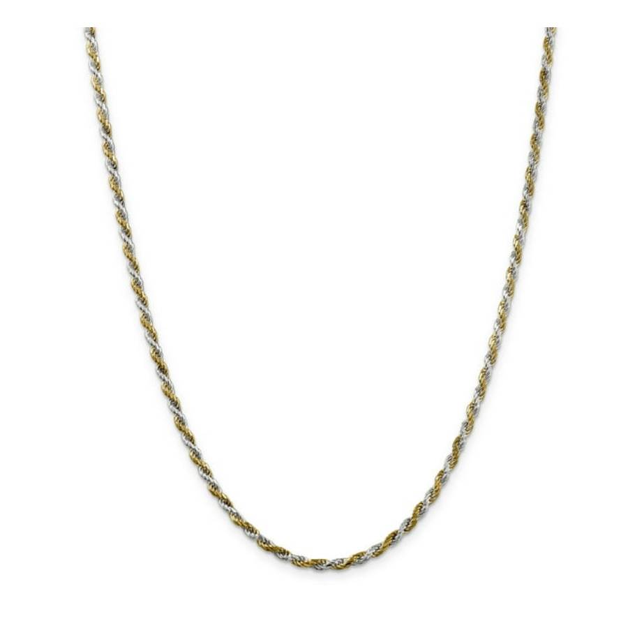 Twisted 2 Tone Necklace - Stainless Steel