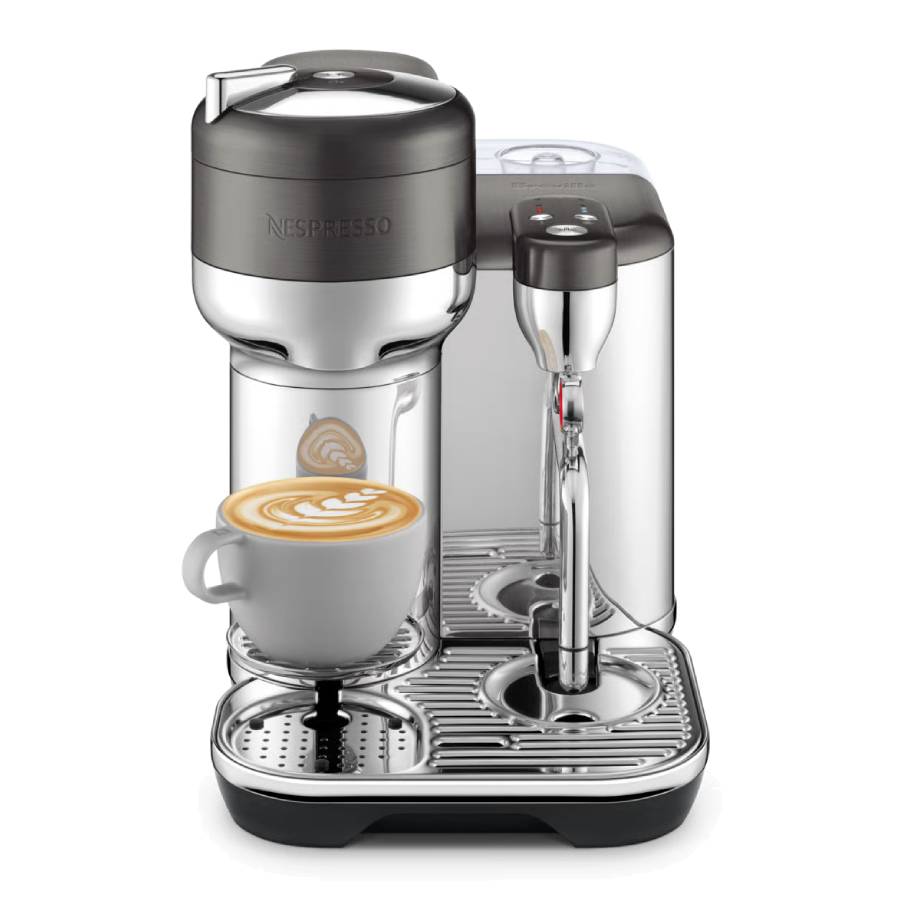 Machine à café à dosettes Vertuo Creatista de Breville - Acier inox noir