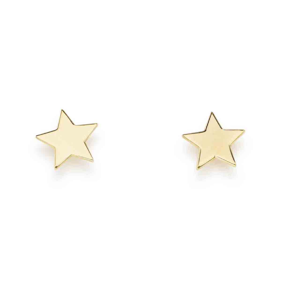 Boucles d'oreilles étoile en argent sterling - Or