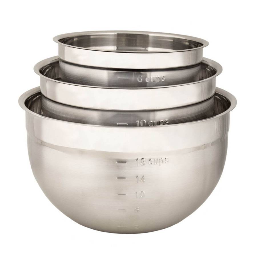 Bol à mélanger en acier inoxydable - Lot de 3