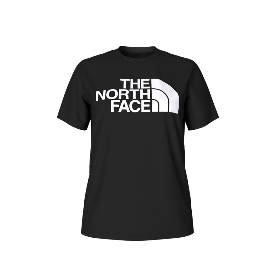 Short-Sleeve Half Dome Cotton Tee - Women - Black - Small