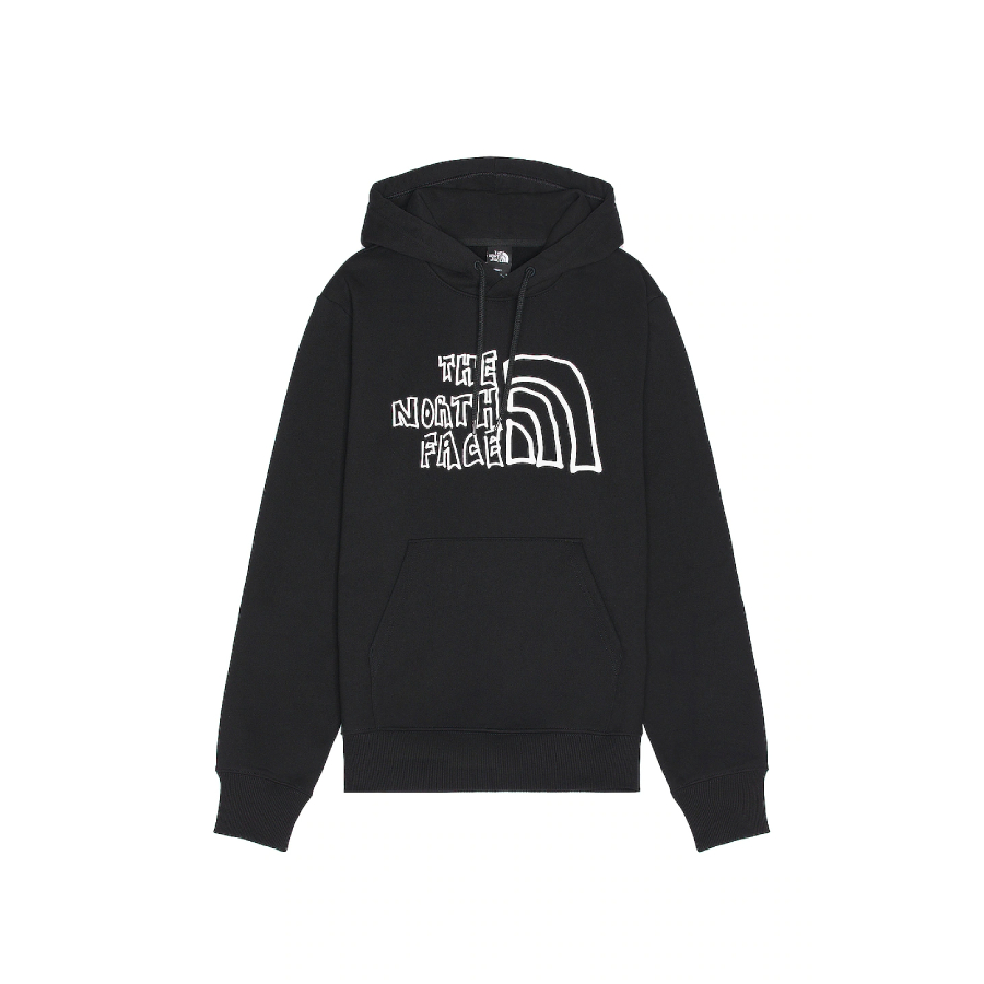 Pull à capuche épais imprimé - Hommes - Noir - Petit