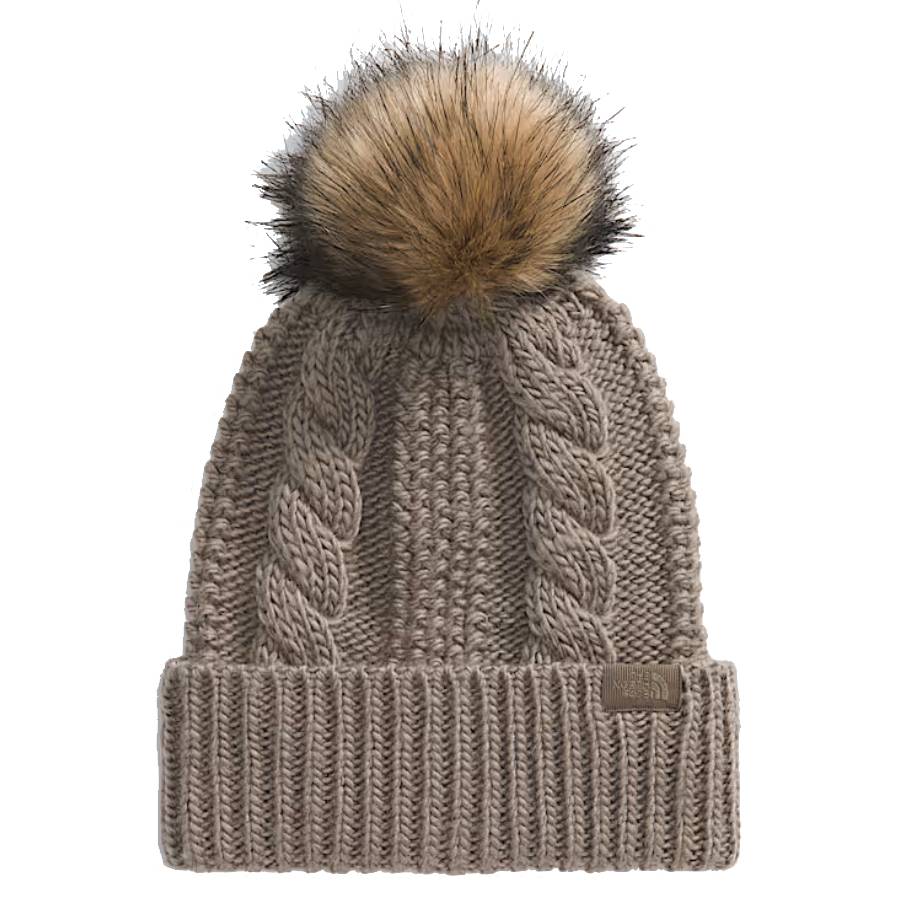 Oh Mega Fur Pom Beanie - Women - Mocha Brown - One Size