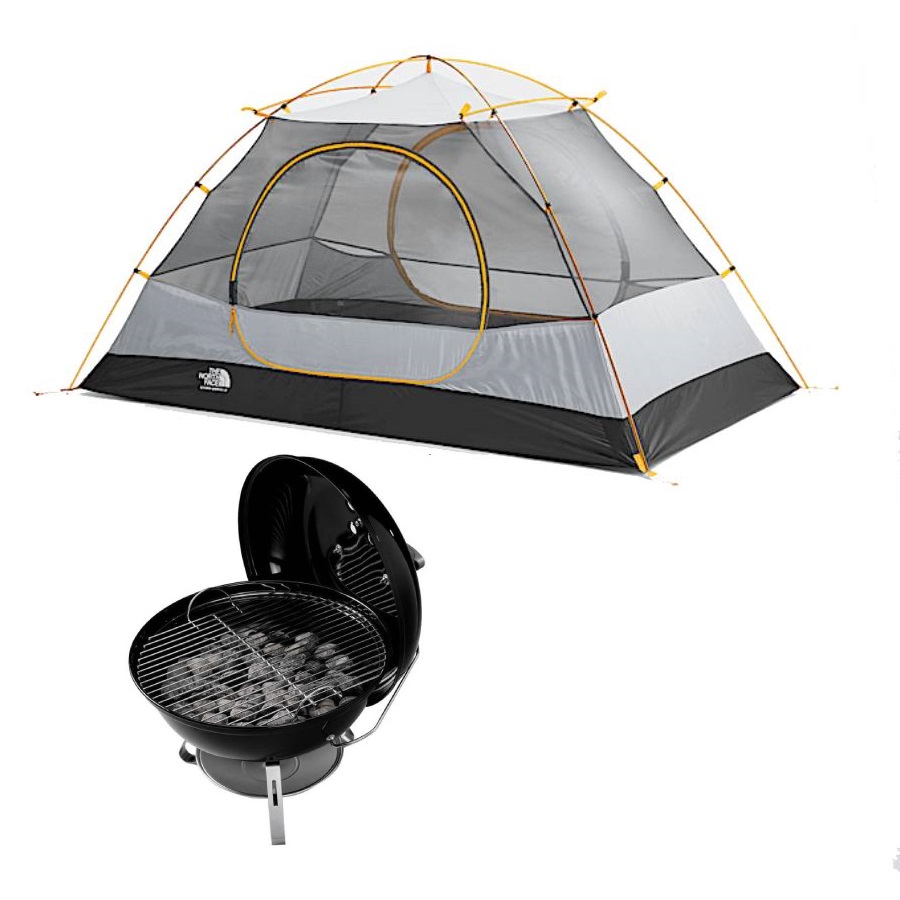 Stormbreak 2 Person Tent with Jumbo Joe 18" Portable Grill