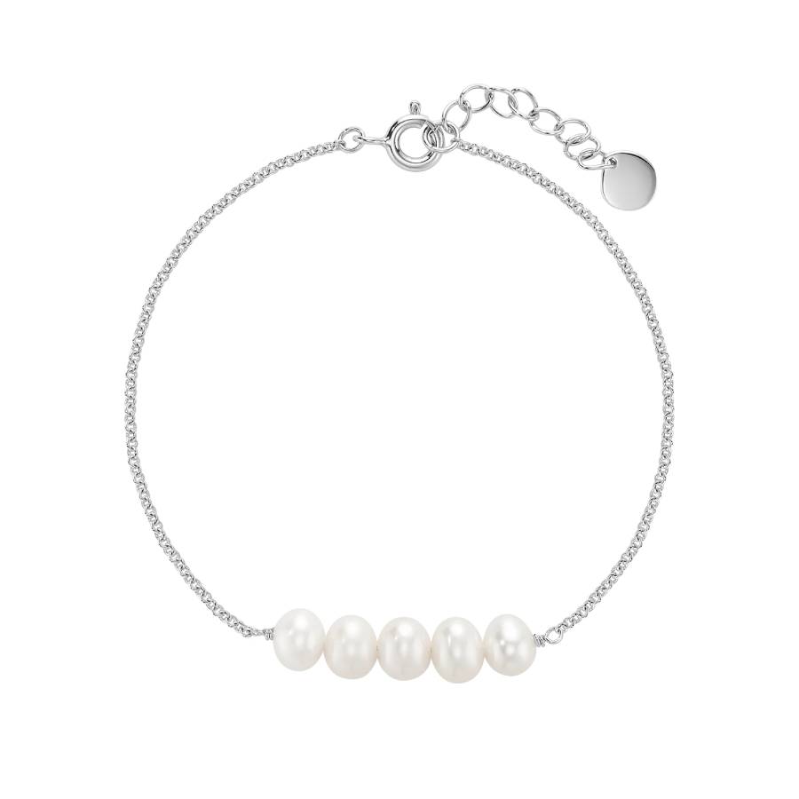 Pearl Row Bracelet - Sterling Silver