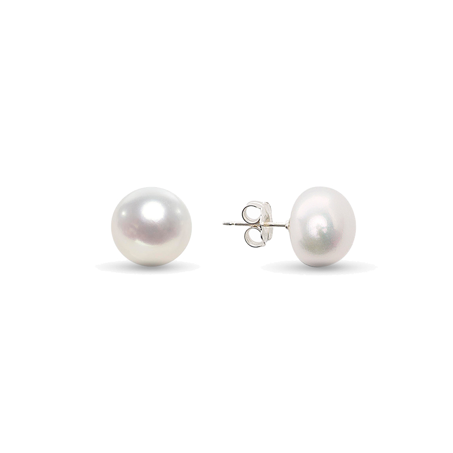 Maxxi Pearl Studs - White
