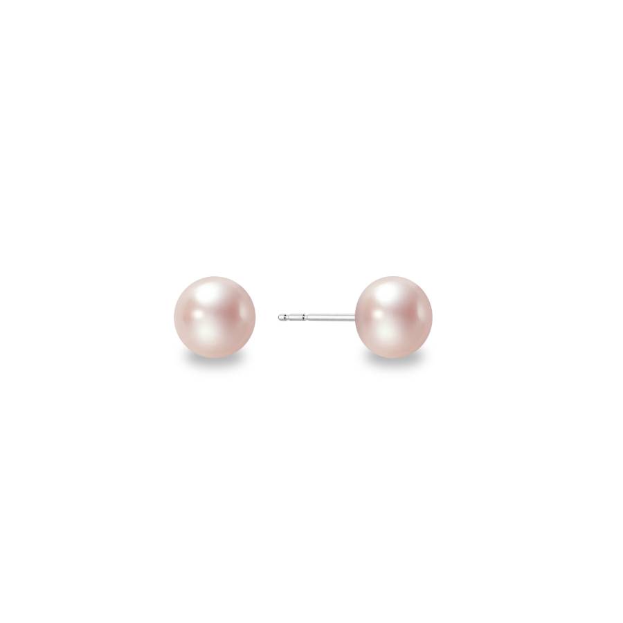 Midi Pearl Studs - White