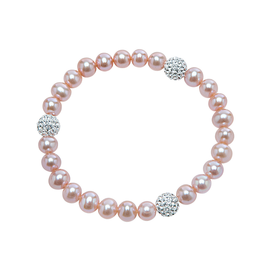Crystal Bead Bracelet - Pink