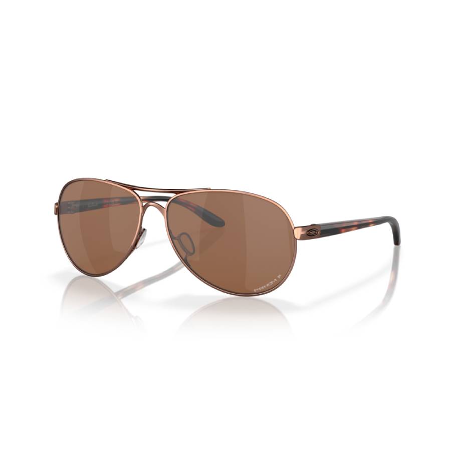 Feedback Polarized Round Sunglasses - Women - Rose Gold