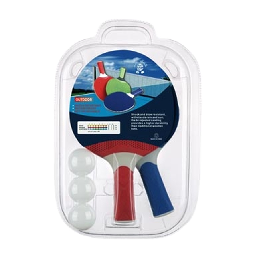 Sunny Outdoor Ping Pong Paddle Rackets Set and 3 Game Balls