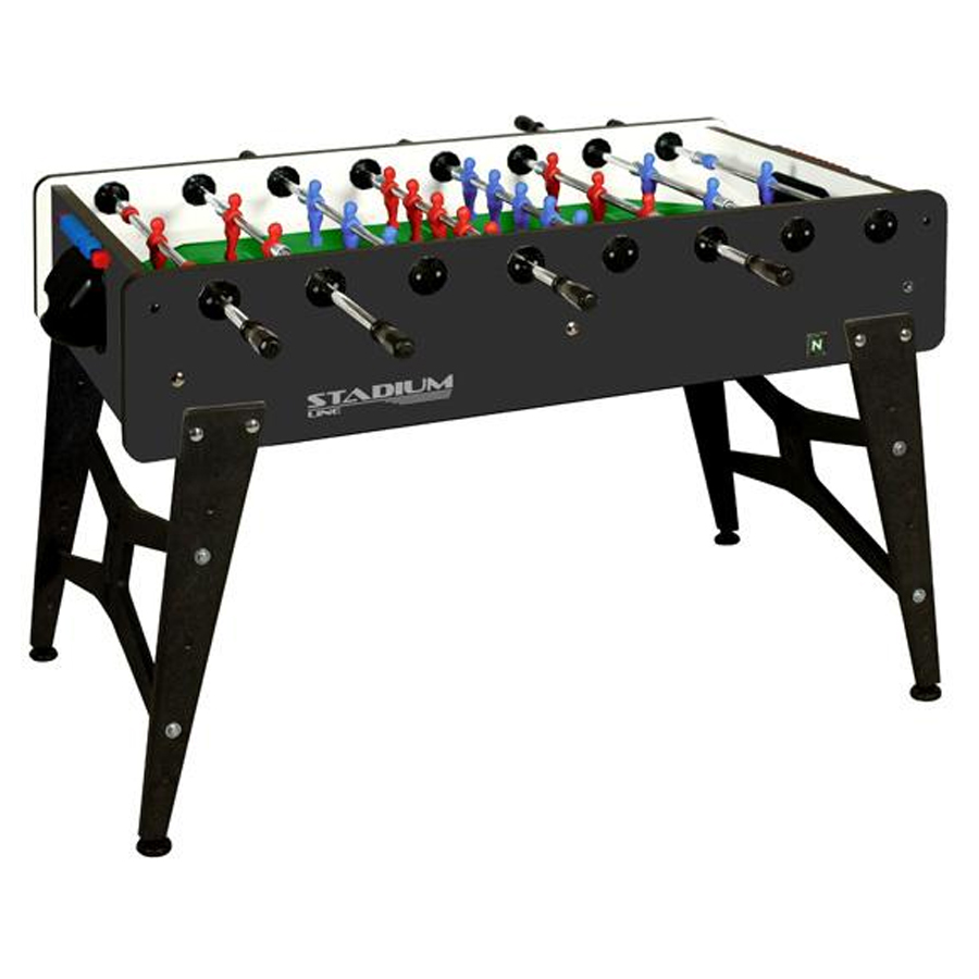 Longoni Striker Foosball Soccer Table with Telescopic Rods - Black