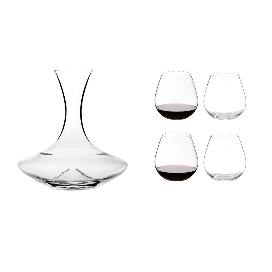 Carafe Bouquet avec ensemble de 4 verres à vin Pinot-Nebbiolo The O