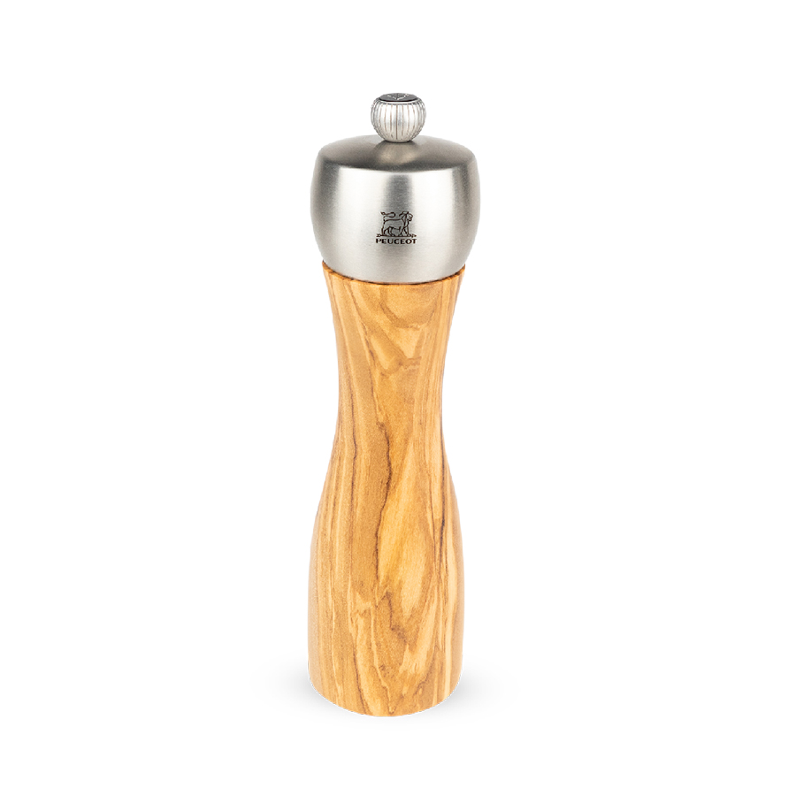 Moulin à poivre manuel en bois d'olivier Fidji 20 cm