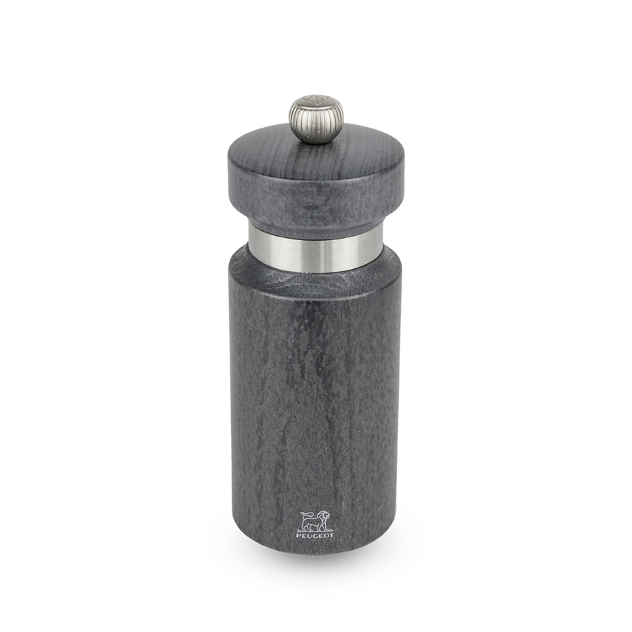 Moulin à poivre manuel en bois et inox Royan 14 cm - Gris
