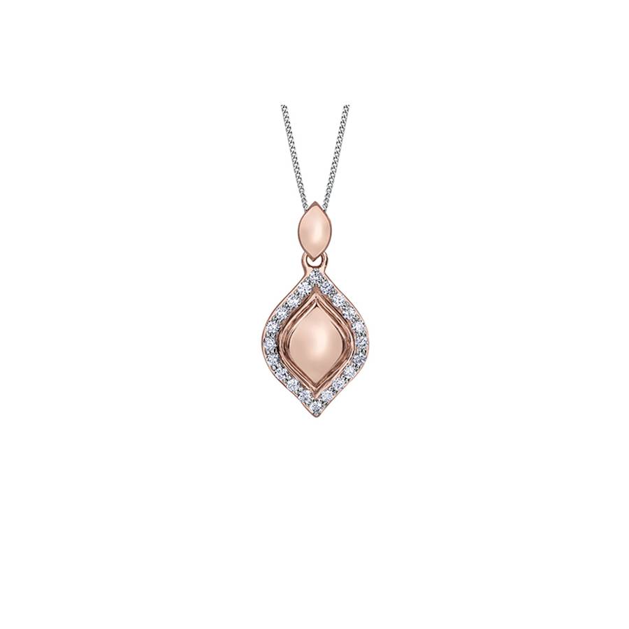 Pendentif en diamant en or rose 10K (0,25 CT. T. W.)