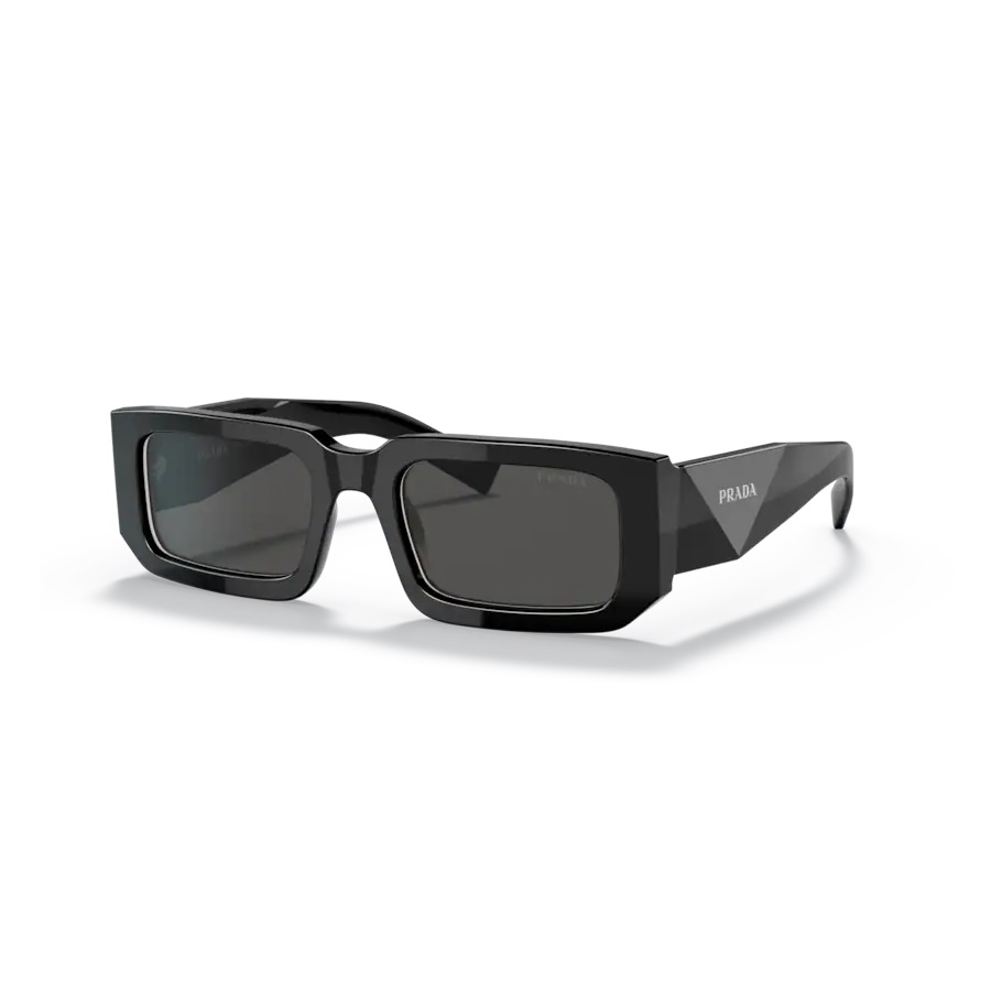 Lunettes de soleil rectangulaires - Hommes - Noir/Blanc