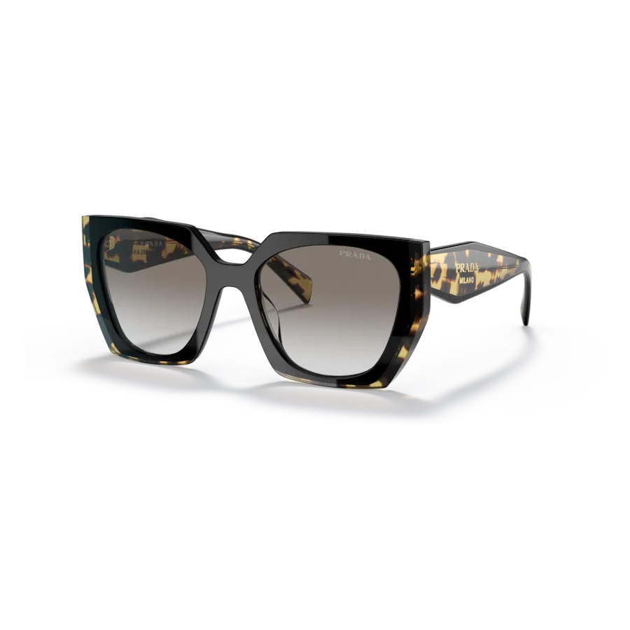Lunettes de soleil rectangulaires - Femmes - Noir/ écaille de tortue moyenne